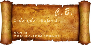 Czégé Botond névjegykártya