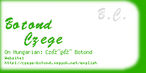 botond czege business card